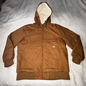 Lee Men's Heavyweight Workwear Canvas Sherpa Lined Duck Canvas Bomber Jacket.XL